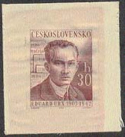 CZECHOSLOVAKIA (1963) Eduard Urx. Die Proof In Brown. Czech Journalist. Scott No 1161, Yvert No 1261. - Prove E Ristampe