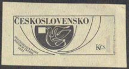 CZECHOSLOVAKIA (1975) Dove Carrying Letter. Die Proof In Black. Scott No 2048, Yvert No 2143. - Prove E Ristampe