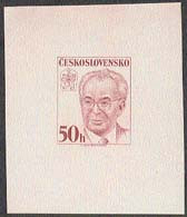 CZECHOSLOVAKIA (1983) Gustav Husak. Die Proof In Red. President's 70th Birthday. Scott No 2443, Yvert No 2518. - Proofs & Reprints