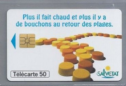 FR.- France Telecom. Télécarte. SALVETAT. Plus Il Fait Claud Et Plus Il Y A De Bouchons Au Retour Des Plages. 50 Unités. - Alimentación