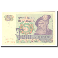 Billet, Suède, 5 Kronor, 1981, 1981, KM:51d, TB+ - Suède