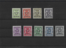 TIMBRES BELGIQUE Préoblitérés  PRE475/483XX - Typo Precancels 1936-51 (Small Seal Of The State)