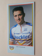 LUDO DE KEULENAER ( BUCKLER Cycling Team ) Publi Folder Reclame ( Bucker Beer ) ! - Cyclisme