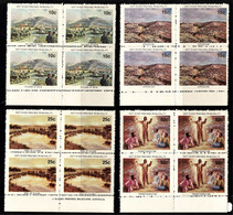 Hutt River Province 1974 Christmas Set As Marginal Blocks Of 4 MNH - Cinderella