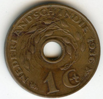 Indes Néerlandaises Netherlands East Indies 1 Cent 1936 U KM 317 - Niederländisch-Indien