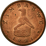 Monnaie, Zimbabwe, Cent, 1991, TTB, Bronze Plated Steel, KM:1a - Zimbabwe