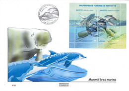 MAYOTTE 0173/76 Fdc Baleine, Cachalot, Dauphin, Dugong - Sin Clasificación