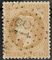 FRANCE 1867 - Canceled - YT 28A - 10c - 1863-1870 Napoléon III. Laure