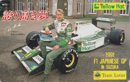 Delcampe - TC JAPON / 110-011 - MIKA HÄKKINEN - Pilote VOITURE Formule 1 F1 / FINLAND TEAM LOTUS - Racing CAR Adv. JAPAN Pc - 3417 - Autos