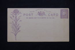 NEW SOUTH WALES - Entier Postal Illustré Fleur Non Circulé - L 80780 - Cartas & Documentos