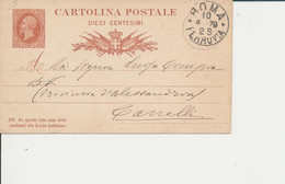 C4 CARTOLINA POSTALE DA ROMA PER  CANELLI 10-4-1879 - Ganzsachen