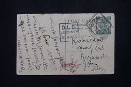 INDE - Entier Postal Surchargé Half Anna, Voyagé En 1947 Avec Cachet De Lucknow - L 80806 - 1936-47 Koning George VI