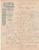 Lettre Illustrée 16/3/1899 Alberto De MONTAUD Ornements D'église MADRID Espagne - España