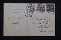 GABON - Affranchissement Groupe De Libreville Sur Carte Postale ( Chef Et Sa Famille )  En 1908 Pour Corbeil - L 80811 - Lettres & Documents