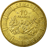 Monnaie, États De L'Afrique Centrale, 10 Francs, 2006, Paris, TTB, Laiton - Camerun