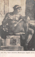 10906 "ROMA-CAPPELLA SISTINA-FIGURA DECORATIVA-MICHELANGELO" VERA FOTO-CART NON SPED - Musées
