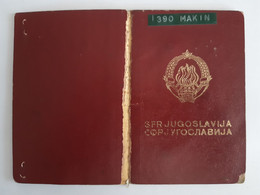 PASSEPORT PASSPORT REISEPASS YUGOSLAVIA FULL MANY SEALS STAMP VISAS - Documenti Storici
