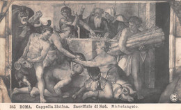 10936 "ROMA-CAPPELLA SISTINA-SACRIFICIO DI NOE'-MICHELANGELO" VERA FOTO-CART NON SPED - Musei