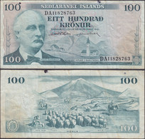 ICELAND - 100 Kronur L. 1961 P# 44 Europe Banknote - Edelweiss Coins - Islande