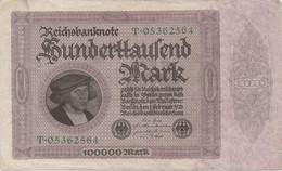 Reichsbanknote : 100000 Mark (Fev 1923) - 100.000 Mark