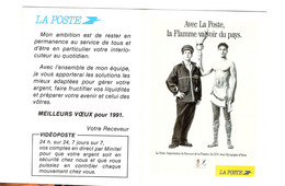 Calendrier La Poste Organisateur Du Parcour De La Flamme Olympique XVI JO Hiver 1991 - Grand Format : 1991-00