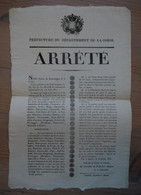 Corse Arrêté Relatif à La Délimitation Des Forêts Domaniales Corses  De Cervello Pineta Vizzavona Peraldi 1836 - Historical Documents