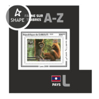 Delcampe - Djibouti 2020, WWF On Stamps, Monkey, Laos, BF IMPERFORATED - Singes