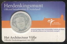 5 Euros Pays-Bas Architecture 2008 Coincard - Cuivre Plaqué Argent - Nederland