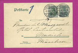 ALLEMAGNE ENTIER POSTALE 1907 FRANKFURT - Storia Postale