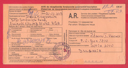 256639 / CN 07 Bulgaria 2007 Sofia - USA - AVIS De Réception /de Livraison /de Paiement/ D'inscription - Cartas & Documentos