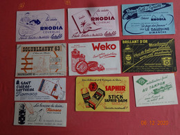 LOT 10 BUVARDS BLOTTING PAPER ENCAUSTIQUE SAPHIR DAIM FAMACO CLINACROME CIRE WEKO ENGRAIS SOLULEAUBY RHODIA CAHIERS - Collections, Lots & Series