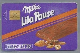 FR.- France Telecom. Télécarte. MILKA. LILA PAUSE. LA PAUSE TELLEMENT CHOCOLAT. 50 Unités. - Levensmiddelen