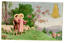 Joyeuses  Pâques--1944 -- Saints  Bergers ( Moutons) ..carte Colorisée..............à  Saisir - Pâques