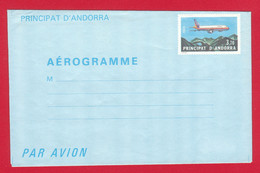 Andorra Aerogramme LF 1 – 1985 – Airbus A310, Moutains (EU) - Stamped Stationery & Prêts-à-poster