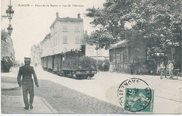 71 - MACON  : Place De La Barre Et Rue De L'Héritan - Macon
