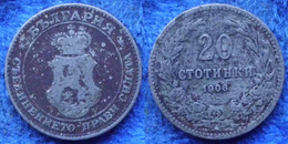 BULGARIA - 20 Stotinki 1906 KM# 26 Ferdinand I As Prince - Edelweiss Coins - Bulgarie