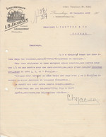 Lettre Illustrée 23/12/1909 L B JACOBSEN Distillateur GRAVENHAGE Pays Bas - Fente Au Pli - Pays-Bas