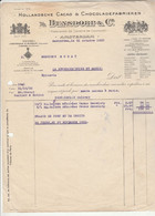 Lettre Illustrée  31/10/1922 BENDSDORP Fabrique Cacao Et Chocolat AMSTERDAM Pays Bas - Pays-Bas