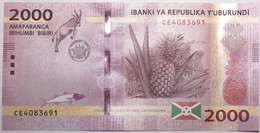 Burundi - 2000 Francs - 2018 - PICK 52b - NEUF - Burundi