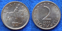 BULGARIA - 2 Stotinki 2000 KM# 238 Reform Coinage (1999) - Edelweiss Coins - Bulgarie