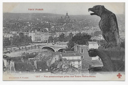 75 Dép.-  Tout Paris - 1217 - Vue Panoramique Prise Des Tours Notre-Dame -  Collection F.Fleury - Le Trèfle CCCC.  Carte - Notre Dame De Paris