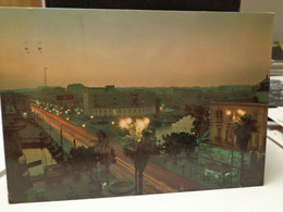 Cartolina Siracusa Corso Umberto Con Panorama Notturno Timbro Esposizione Mondiale Filatelia Roma 1985 - Siracusa
