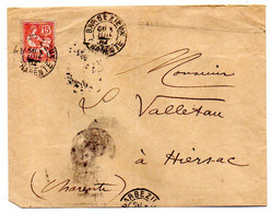 1904--Lettre De BARBEZIEUX-16 Pour HIERSAC-16 --type Mouchon --cachets Barbezieux, Hiersac,Angoulême - 1877-1920: Semi Modern Period
