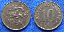 ESTONIA - 10 Senti 1998 KM# 22 Kroon Coinage (1991- 2010) - Edelweiss Coins - Estland