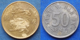 ESTONIA - 50 Senti 1992 KM# 24 Kroon Coinage (1991- 2010) - Edelweiss Coins - Estonie