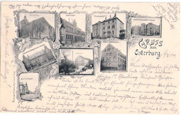 Gruß Aus Osterburg Altmark Taubstummen Anstalt Wassermühle Höhere Töchter Schule Breite Straße 6.3.1904 Gelaufen - Osterburg