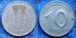 DDR · GDR - 10 Pfennig 1950 A KM# 3 Democratic Republic - Edelweiss Coins - Autres & Non Classés