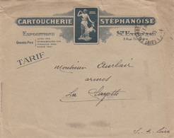 LETTRE PUBLICITAIRE CARTOUCHERIE STEPHANOISE  SAINT ETIENNE 14.1.1935 /2 - Lettres & Documents