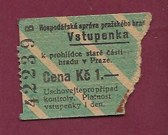 061220A - TICKET CHEMIN DE FER TRAMWAY - PAYS DE L'EST Cena Kc 1 Vstupenka 42239B - Monde