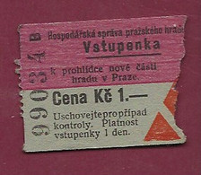 061220A - TICKET CHEMIN DE FER TRAMWAY - PAYS DE L'EST Cena Kc 1 Vstupenka 99034B - Monde